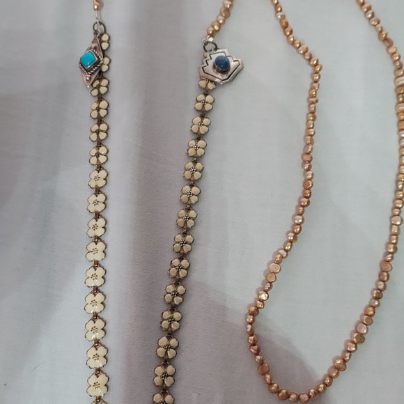 Dogwood, Amber, Turquoise, Pearl & Lapis Personal journey Manifestation Necklace - Picture 12 of 12